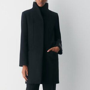 Aritzia NWT Wilfred Cocoon Coat Wool Cashmere - xs black